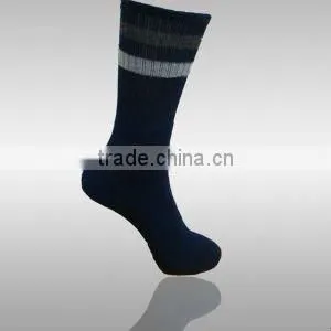 2016 New Arrival Men Dark Blue Cotton Mid Calf Socks Stripe Dress Socks thumbnail-1
