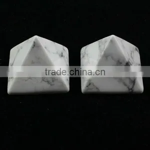 SL72505 Natural Howlite Stone Energy Pyramid thumbnail-1