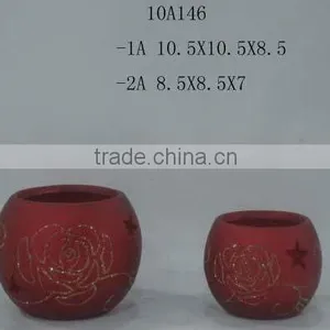 Christmas Ceramic Pot Candle Holder thumbnail-1