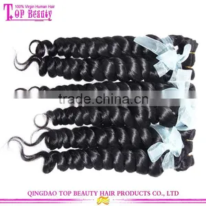 Qingdao High Quality and Cheap 100% Virgin Indian Remy Hair Loose Wave Human Hair Weaving thumbnail-1