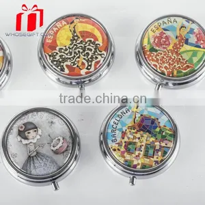 Metal Round Pill Box/pill Container/pill Case thumbnail-5