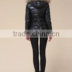 Lady's New Design Down Jacket Short Style With Real Fur Hood Dark New Arrival Down Jacket/Women Jacket/Duck Down Jacket thumbnail-6