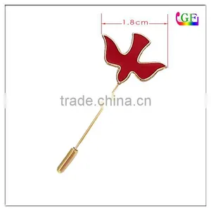 Metal Peace Dove Collar Stick Pin thumbnail-1