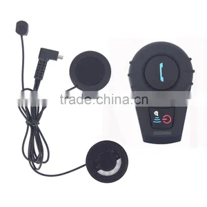 Full Duplex Motorcycle Motorbike Helmet bt Bluetooth Intercom Interphone Headset 500m+Soft Earphone thumbnail-1