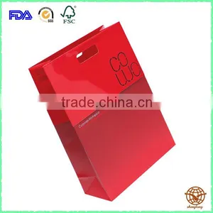 Red Glossy Laminated Paper Bag , Factory Driect Sale Shopping Bag thumbnail-1
