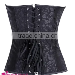 Classic Print Corset With Back Ribbon,flower Printed Corsets thumbnail-3