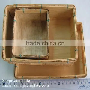 Wholesale Eco-friendly Natural China Bamboo Nesting Basket thumbnail-1