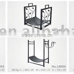 Wrought Iron Hand Forged Fireplace Log Holder/rack/bins thumbnail-1