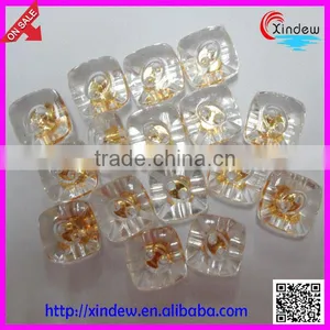 Fashion Design Leopard Plating Acrylic Bottons/plating Buttons/two Holes Button thumbnail-1