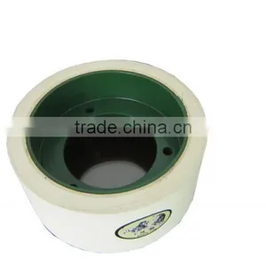 4 Inch Aluminum Drum White PU Rice Rubber Roller for Rice Huller thumbnail-2