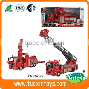 Free Wheel Pink Diecast Fire Truck Toy thumbnail-1