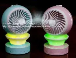 Dingdang Conditioner Fan Mini Misting USB Led Night Light Fan thumbnail-4