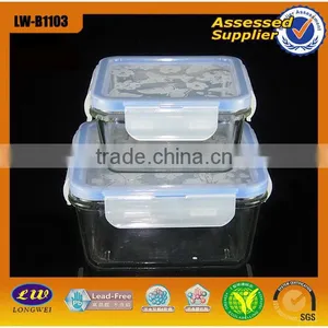 Four Side Lock Pyrex Glass Food Container With Airtight Lid thumbnail-6