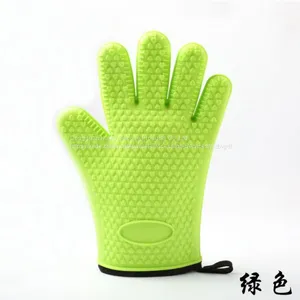 Cotton Heat-resistance Grill Mitt Silicone Glove BBQ Tool thumbnail-1
