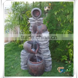 Four Jar Artificial Decoration Garden Waterfall Fountain thumbnail-3