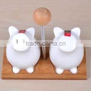 Hot Sale High Quality 2015 New Style Magnesia Porcelain Canisters/pepper Bottle Sets/2pcs Ceramic Canister Sets thumbnail-2