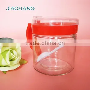 Cooking Tools Handle Glass Salt Dispenser Jar With Spoon thumbnail-4