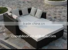 Leisure Sofa Sets Rattan Sofa Lounger Sunbed With Arm thumbnail-1