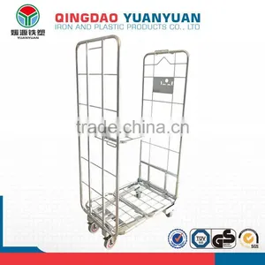 4 Side Mesh 2 Sided Logistics Trolley Cage Pallet Roll Container thumbnail-2