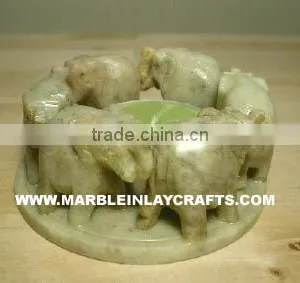 Soapstone Elephant Candle Holder thumbnail-1