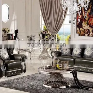 A8065 Small Pretty Waist Round Marble Rotating Dining Room Table thumbnail-2