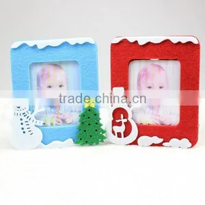 Hot Best Selling New Products Custom Blue Red Snowman Tree Home Decor Wholesale Felt Fabric Family Tree Picture 3d Photo Frame thumbnail-1