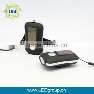 Mini 3LED Dynamo Solar Flashlight thumbnail-1