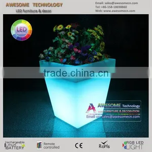 Waterproof Garden Decor Led Lighting Flower Pot thumbnail-1