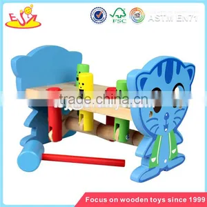 Wholesale New Fashion Knocking Toys for Kids Wooden Hammer and Pegs Toy W11G008 thumbnail-1