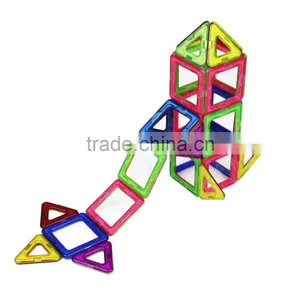 Kids/Children Educational Rainbow Construction Stacking Sets Inspire Magnetic Building Tiles Magnetic w/ Portable Box Package thumbnail-2