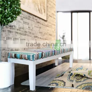 Bench Gita Mahogany White Painted thumbnail-1