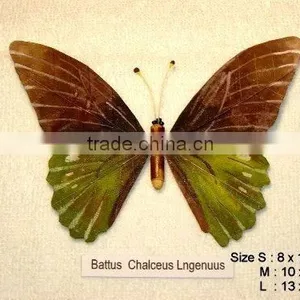 Realistic Handmade Handpainted Butterflies Collectibles (made of Rubber Leafs) thumbnail-1