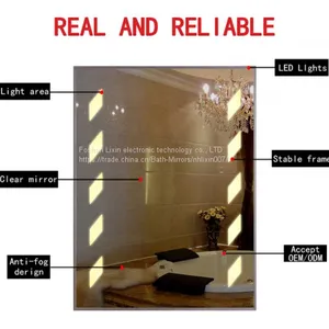 FOGLESS MIRROR WITH LED , Mirror Frosted by Two Sides thumbnail-1