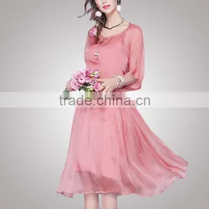 Simple Style Formal Lolita Style Silk Satin Dress Styles Made In China thumbnail-1