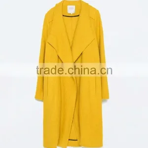 Popular Yellow Color Casual Design Winter Season Lady Coat thumbnail-1