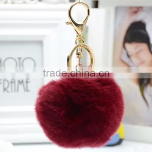 Myfur Rabbit Fur Ball Plush Fur KeyChain POM POM Keychain Tassel Pompom Car Bag Keychain thumbnail-6