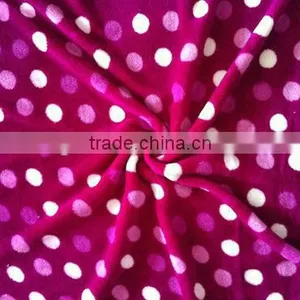 Point Printed Microfiber Fabric For Sale Long Pile Coral Fleece Fabric thumbnail-1
