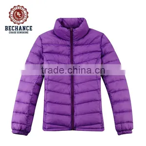 W1077 Unisex Stand Collar Ultralight Down Jacket thumbnail-1