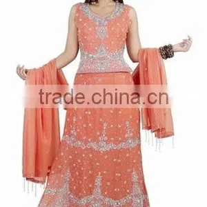 Semi Bridal Lehengas, Ethnic Lehenga Choli, Lehenga for Ladies thumbnail-2