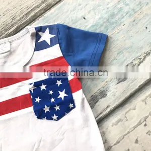 Baby Boy Shorts Sets Boutique Outfits Cute Cotton July 4th Top Shirts Raglans Summer Clothes Striped Star Kids Wear thumbnail-3