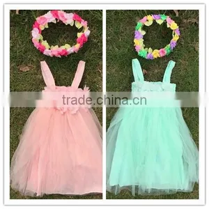 New Design 2015 Flower Girl Dress Girls White Dress Chiffon Girls Dress thumbnail-1