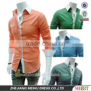 Hot Fashion Mens Slim Fit Long Sleeve Casual Shirts thumbnail-1