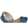 OEM / ODM, Retail/ Wholesale Quality Fashion PU Blue Ladies Wedge Sandals With 9.5cm Heels thumbnail-1