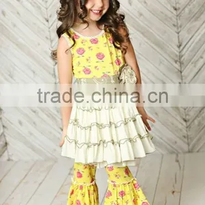 Summer Girls Clothing Mustard Pie Remake Children Clothes Sets thumbnail-5