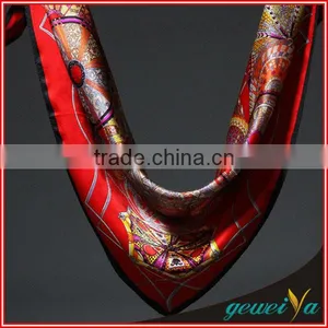 Satin Printed Aborigine Style Nationality Handkerchief Scarf thumbnail-4