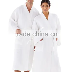 Kimono Collar 100% Cotton Terry Bathrobe Customer Logo thumbnail-3