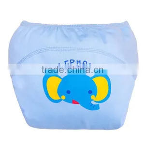 Yellow Panda Pattern Printed 100 Cotton Reusable Baby Cloth Diaper thumbnail-6