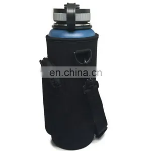 Simple Black Easy Taking Adjustable Strap Neoprene Water Bottle Sling thumbnail-6