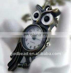 W79 Wholesale Antique Brass Bronze Pocket Watch Chain Charm Pendant Watch Necklace Nickel Free Lead Free thumbnail-1