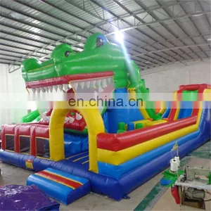 Crocodile Inflatable Fun City, Bounce House With Slide, Inflatable Bounce Castle For Amusement Park thumbnail-1